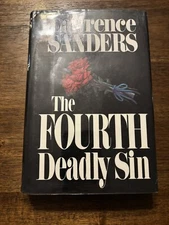 SIGNED The Fourth Deadly Sin By Lawrence Sanders 1st Printing Edition 1985 HCDJ