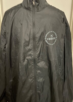 Vertex USA Japan SUI VAX Simplicity At Its Finest Windbreaker Black Large NEW