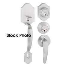 Toledo Fine Locks Cordoba Double Cylinder Satin Nickel Door Handleset Deadbolt