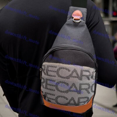 JDM RECARO GRADATION CROSSBODY SHOULDER BAG W/ BLACK TAKATA  STRAPS BACKPACK NEW