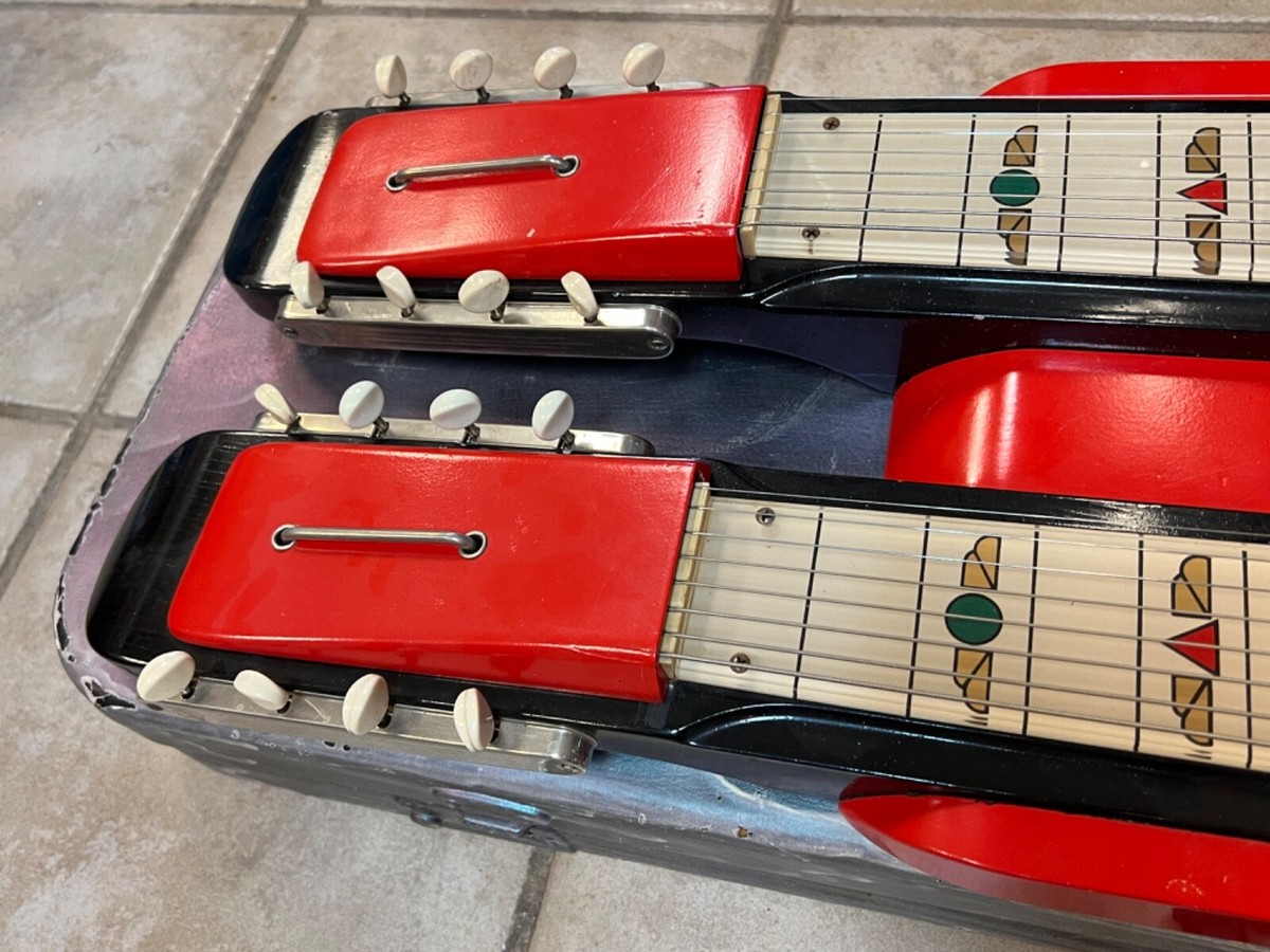 1950 National Grand Console Red D8 Double 8 string Necks Lap 1950 National Grand Console Red D8 Double 8 string Necks Lap