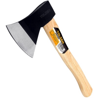 Tolsen Axt 800g Beil Spaltaxt Hackebeil mit Hickory Holzstiel Universalaxt