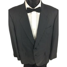 Vintage 50's BESPOKE Men's Dark Gray Sport Coat ROCKABILLY Jacket Wool Blazer 44