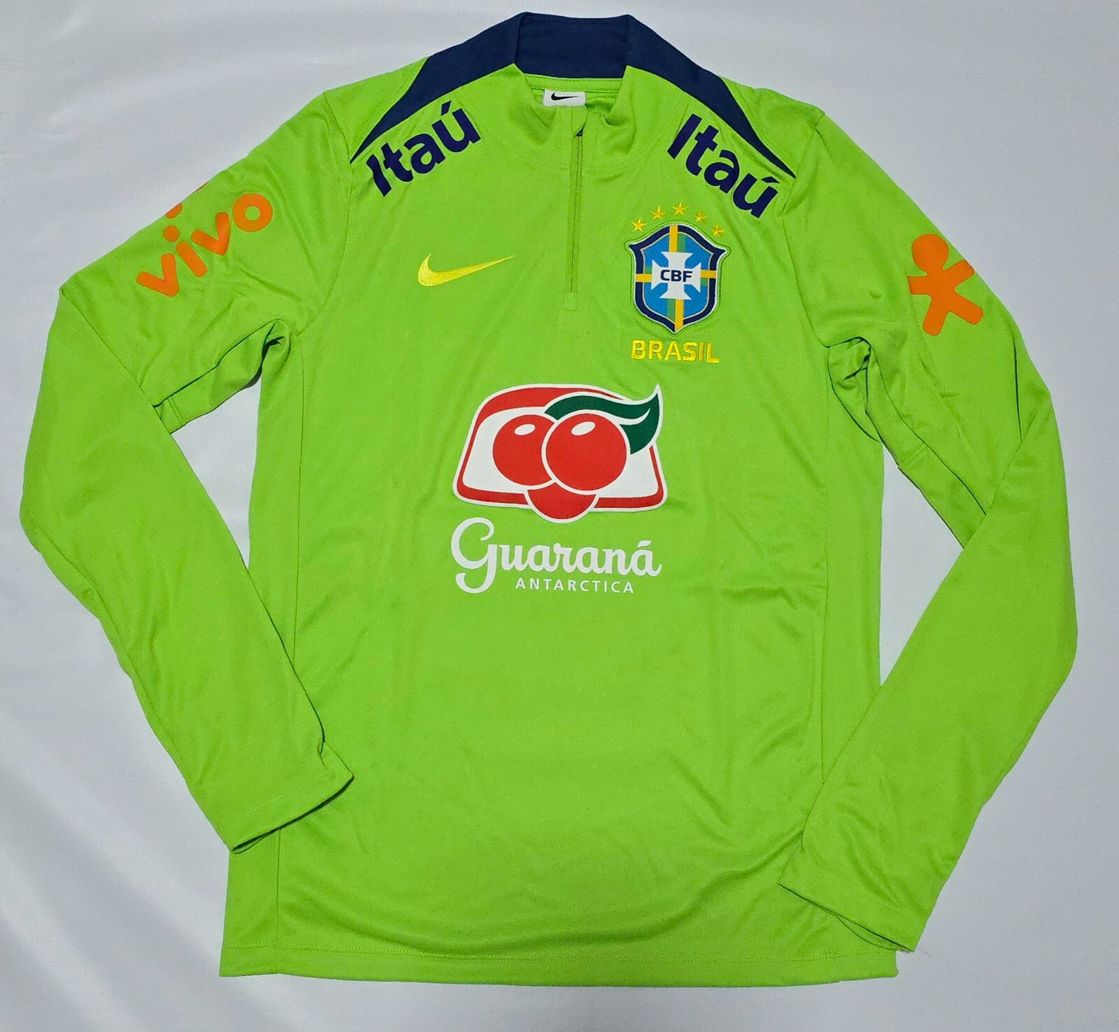 Brazil Nike Drill Top 2024/ 25 Green Nike Training Jacket Halfzip Long Sleeve