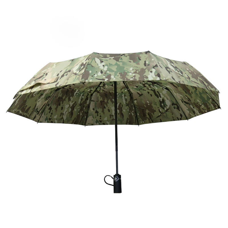 Tactical Nylon Waterproof Rainproof Sunshade Fold Umbrella Night Camouflage - Image 4 of 4