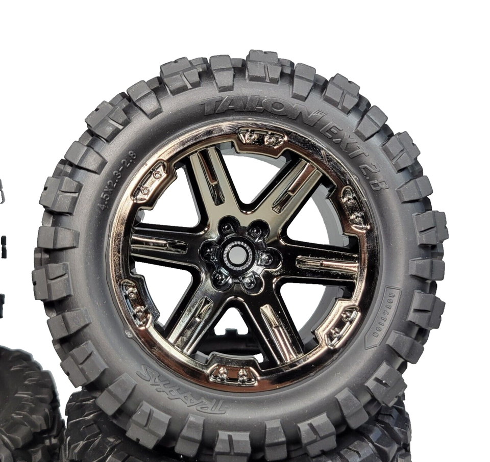 Ruedas Traxxas RXT Negras De 2.8 Pulgadas (2 Unidades) - Para Rustler 4x4 VXL, Traseras