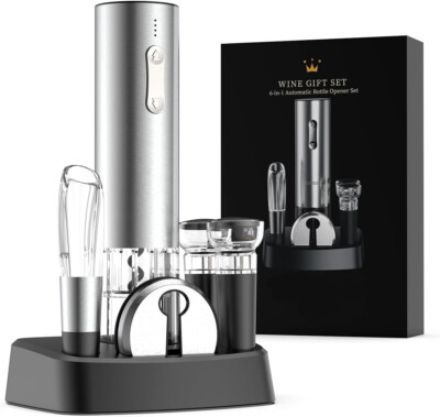 Electric Wine Opener Set 6-in-1 Automatic Electric Wine Opener Rechargeable