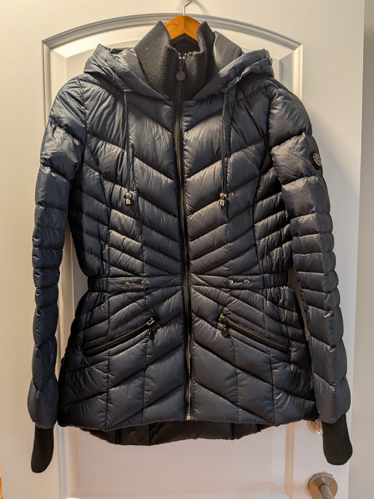 Bernardo Primaloft Duck Down Packable Puffer Navy… - image 1