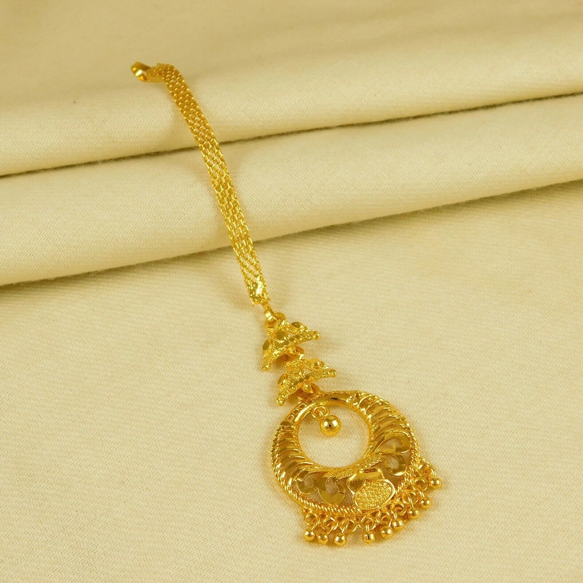 Maang tikka gold south indian design deals