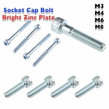 M3 M4 M6 M8 Zinc Socket Cap Screws, Allen Key Bolt BZP LOTS OF SIZES