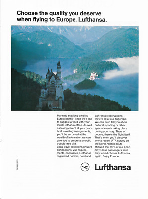 Lufthansa 1991 - Vintage Werbung Anzeige Reklame - yellowed_vintageads