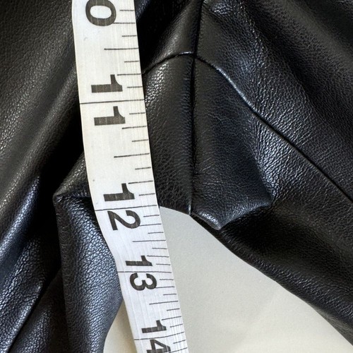 ALICE + OLIVIA Classic Pete Vegan Leather Jogger Black Elastic Waist Goth Rock L - Picture 15 of 16