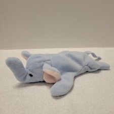 Ty Beanie Babies Peanut The Elephant 1995 Stuffed Animal Plush Baby Blue