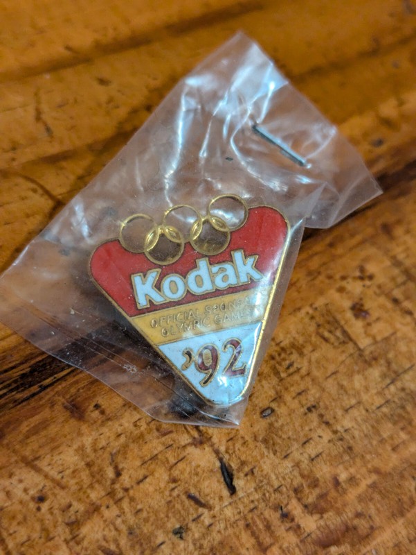 Kodak 1992 Official Sponsor Of Olympic Games Pin SEALED NEW