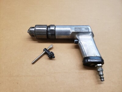 Vintage Snap-On PD30 Pneumatic Power Air Drill 5/64''- 1/2'' Jacob 33B Chuck & Key