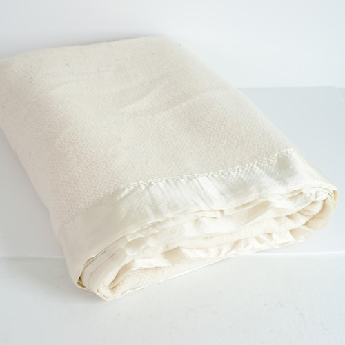 Ralph Lauren Vtg Thermal Waffle Weave Blanket 90x90 Queen Satin Trim