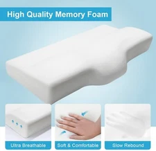 Memory Foam Pillows for Sleeping, Side, Backpain, Stomach Sleepers Neck Support