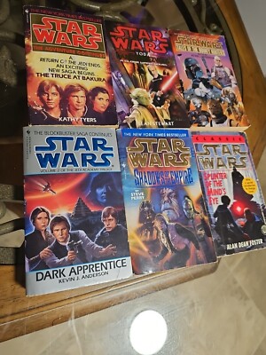 Star Wars Paperback Vintage Books Old, Lot Of 6 Books Pre Owned