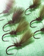 7 yellow owl cdc shuttlecock emergers size 14 Kamasan hooks
