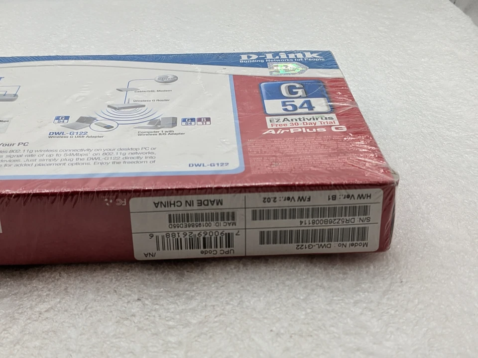 NEW D-Link DWL-G122 Wireless G 802.11g 54Mbps USB Adapter Free Shipping - Image 2 of 4