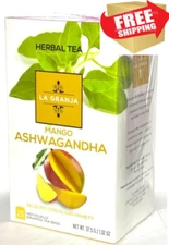 Ashwagandha Root Tea - Herbals Pure Herbal Tea (25 Count) Mango Flavor -exp 2027