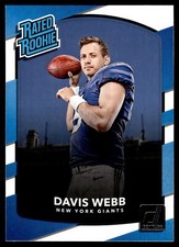 Davis Webb 2017 Donruss Rated Rookie Card  #348