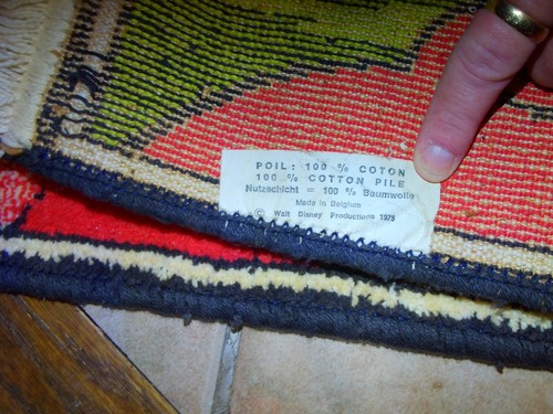 Vintage Disney Area Rug - Measures 106"x68" - Made in Belgium - 1975 - Picture 9 of 9