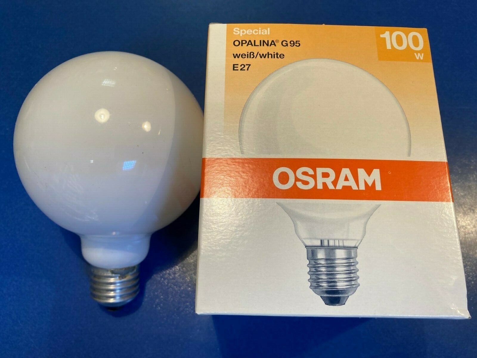 New OSRAM Bellalux Globe G95 Soft White E27 100W Opal Light Bulb Bella Dimmable