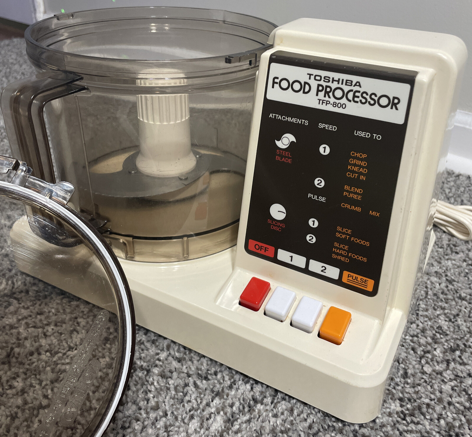 Vintage Toshiba Food Processor TFP800 Retro 1980’s Working eBay