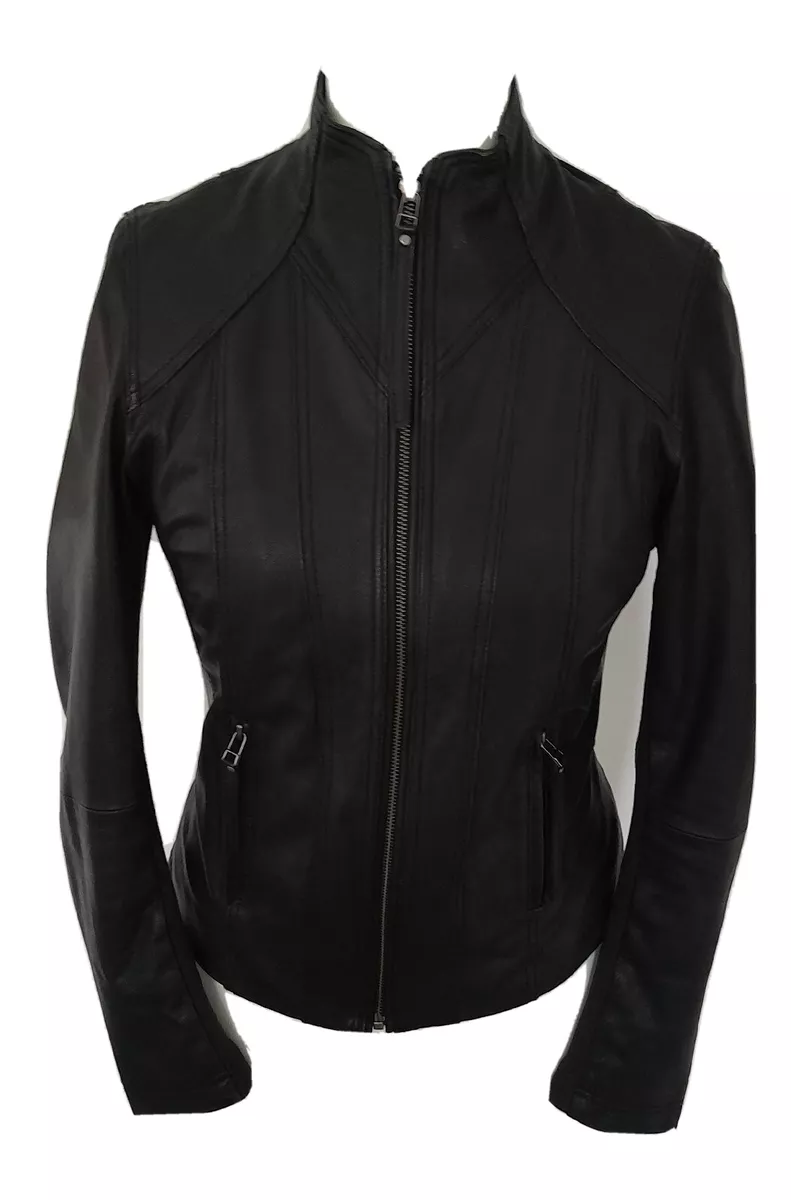 Stretchy leather shop jacket