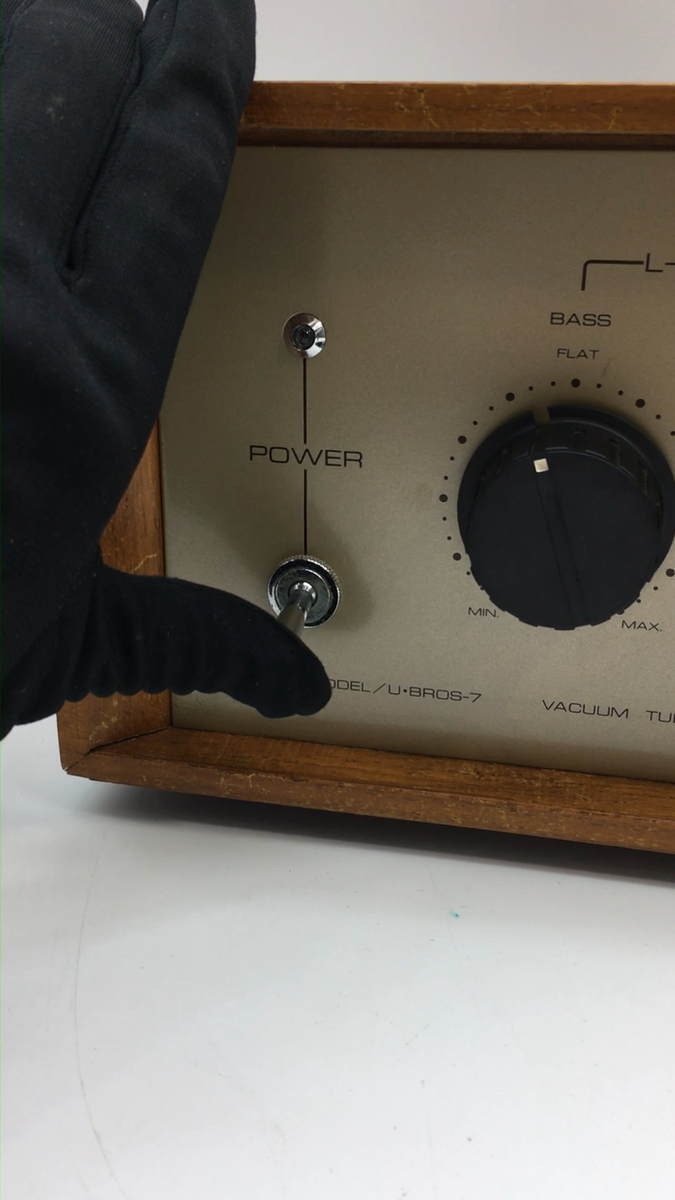 UESUGI/U・BROS-7/真空管トーンコントローラー (簡易動作確認済み) UESUGI U-BROS-7 Amplifier Vintage Audio Vacuum Tube Type Stereo