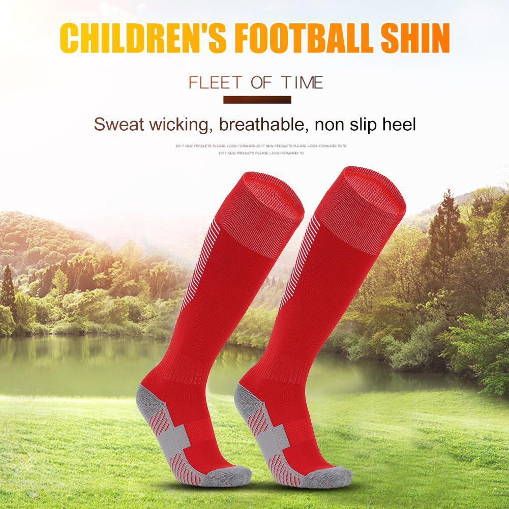 Breathable Children Sports Soccer Socks Non-slip Shock Absorption Knee ...