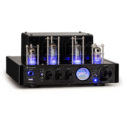 Röhrenverstärker HiFi-Verstärker 2x35 W RMS Amplifier Bluetooth USB AUX Schwarz