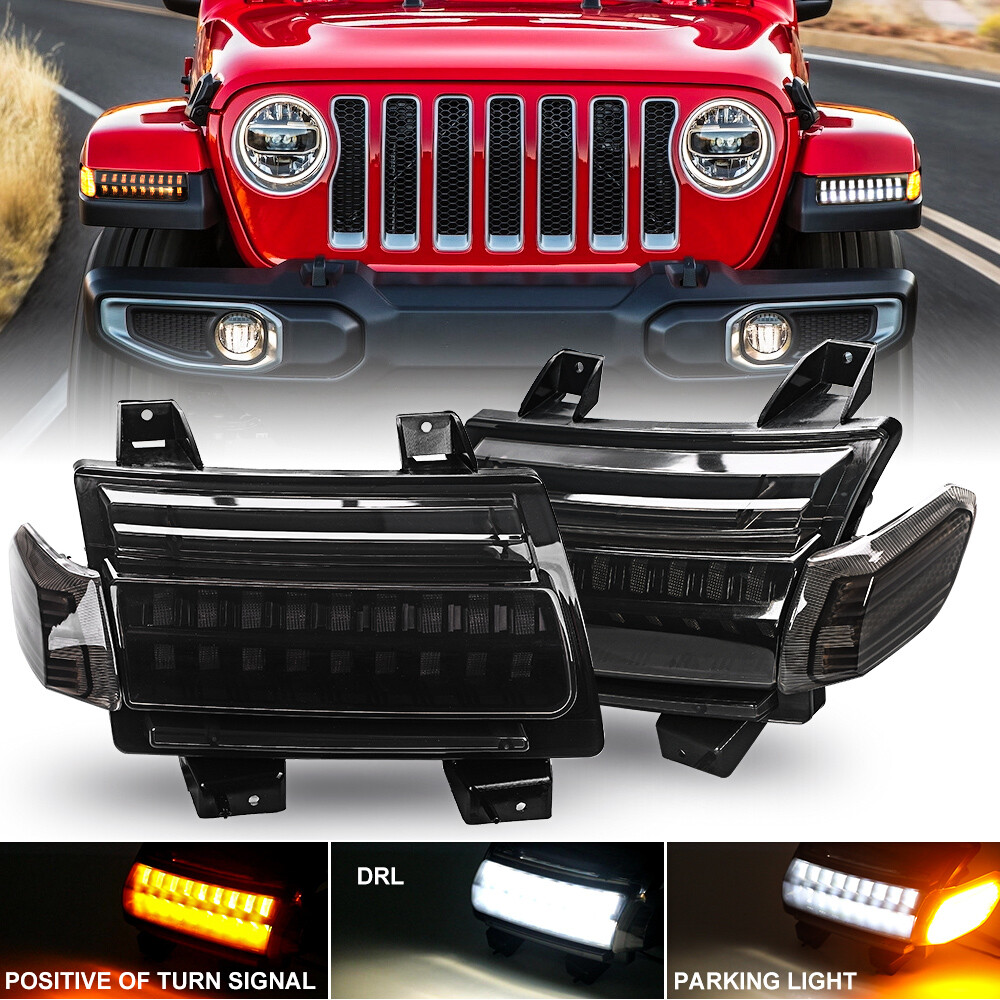 LED Fender Sequential Turn Signal Lights For Jeep Wrangler JL