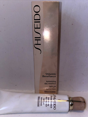 Shiseido Benefiance Luminizing Day Essence SPF 24, 1.4 oz tube is sealed NIB