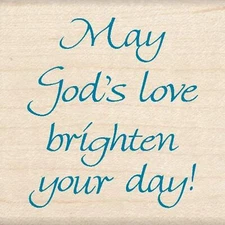 EK Success ''God's Love'' Religious Inspirational Quote Wood Stamp for Card D...