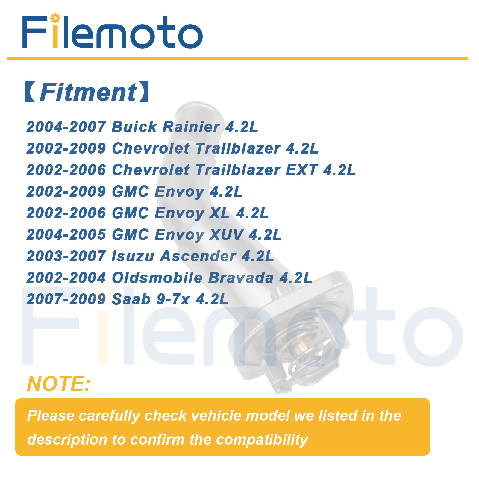 Coolant Thermostat Housing for Chevy GMC Envoy Oldsmobile Bravada Saab