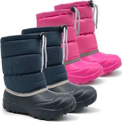 KOLMAX Thermo Winterstiefel gefüttert Boots Kinder Snowboots Schneestiefel EVA