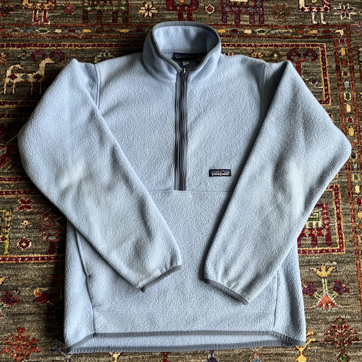 Vintage Patagonia Synchilla Sz S Light Blue 1/2 Zip Fleece Vintage Patagonia Synchilla Sz S Light Blue 1/2 Zip Fleece