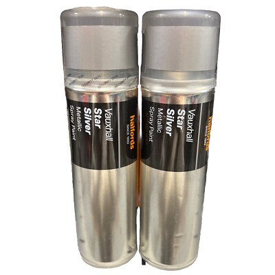 VAUXHALL STAR SILVER METALLIC SPRÜHLACK 300 ML DOSEN HALFORDS x2