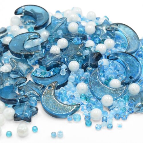 50G X MISTE STAR & MOON, TIPO, DIMENSIONI PERLINE DI VETRO PRODUZIONE DI GIOIELLI - SCEGLI IL COLORE - Foto 7 di 9