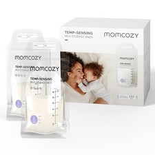 MOMCOZY BREASTMILK STORAGE BAGS WITH TEMP-SENSING DISCOLORATION 180ML-120 CT