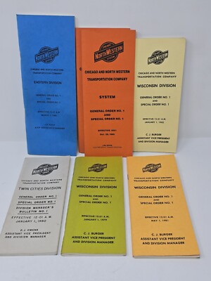 7 CHICAGO AND NORTHWESTERN General & Special Order 1: 1979-89 verschiedene Divisionen 