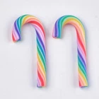 6 Candy Cane Polymer Clay Embellishment Hair Bows Candycane E14F Aussie Seller