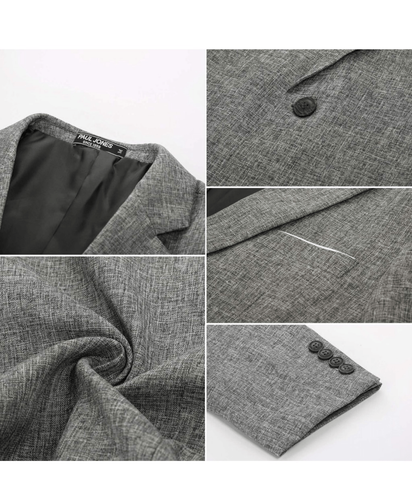 NEW Men's Casual One Button Suit Blazer Jacket Sport Coat 3X - Picture 6 of 8