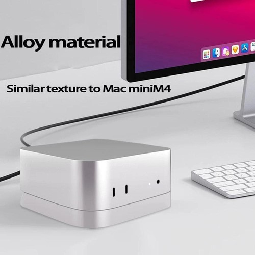 Suitable for Mac Mini M4/M4 Pro 2024 Desktop Dust and Heat Dissipation Stand - Afbeelding 2 van 10