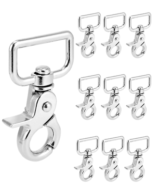 #ad Swivel Snap Hooks 10 Pack Heavy Duty Trigger Snaps Nickel Plated Eye Closure S $15.24