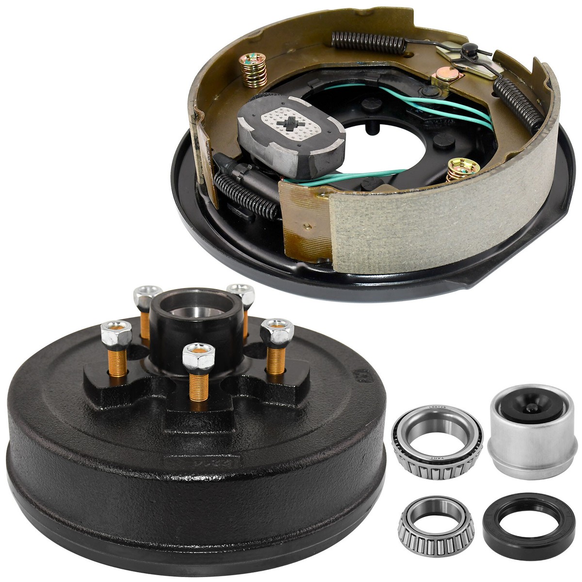 SKYSHALO Trailer Hub Drum Kits 5 On 4.5 In. B.C. With 10 In. X 2.25