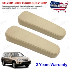 Fit 2001 2002 2003-2006 Honda CR-V CRV Front Seat Armrest Vinyl Slip Cover Tan