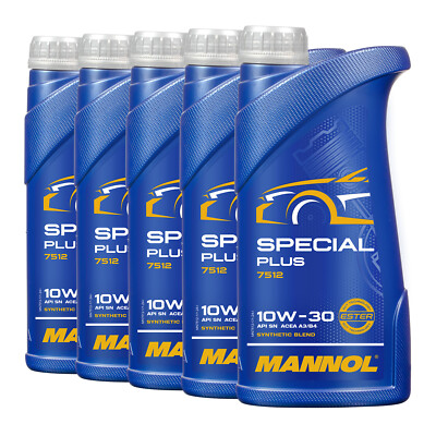 MANNOL 7512 SPECIAL PLUS SAE 10W-30 Motoröl, VW 50500, 50101, 5x1 Liter